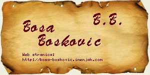 Bosa Bošković vizit kartica